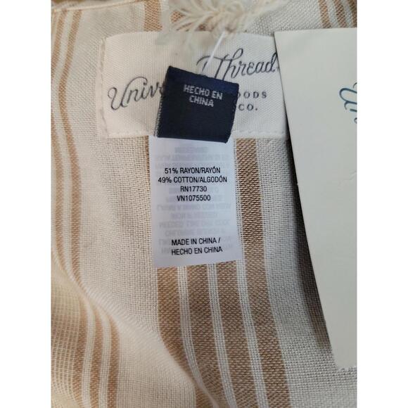 Universal Thread Ruana kimono Cape Poncho yellow Striped OSFM NWT #C - Picture 7 of 9